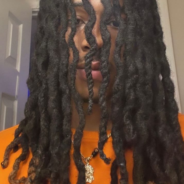 Black Long Wavy Dreadlock Men's Hairstyle