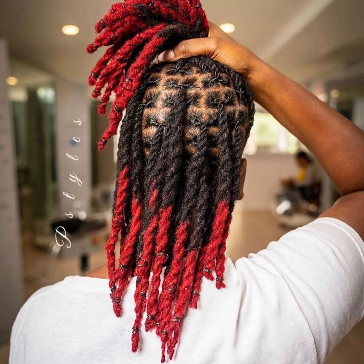 Colored Twist Half-up Dreadlock