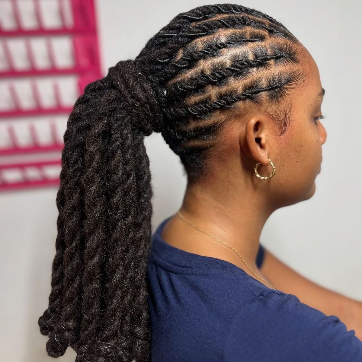 Female Twisted Dreadlock Updos