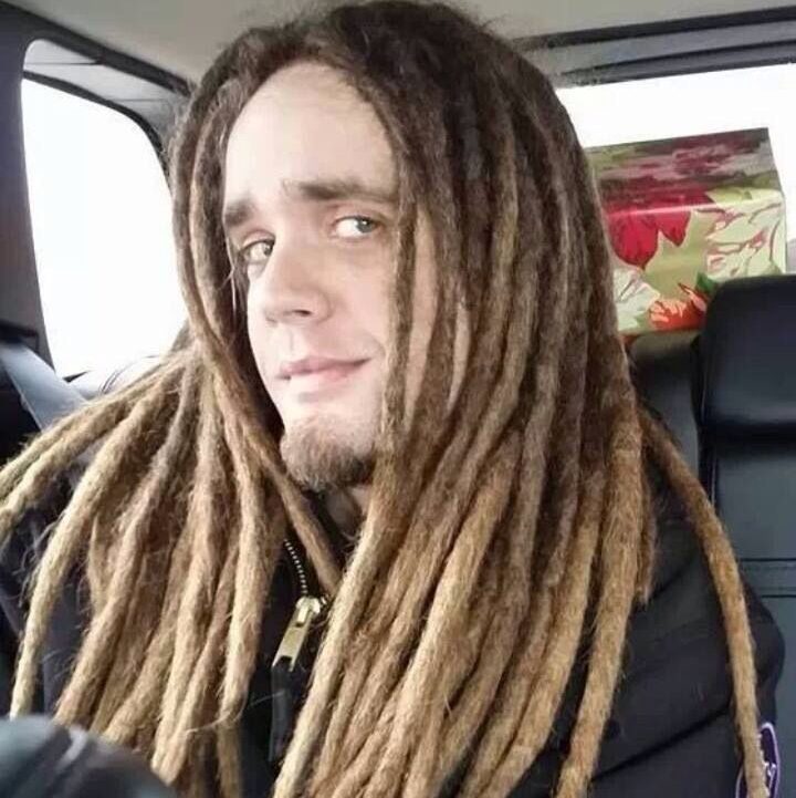 Free Form Natural Look Dreadlock Idea For White Men