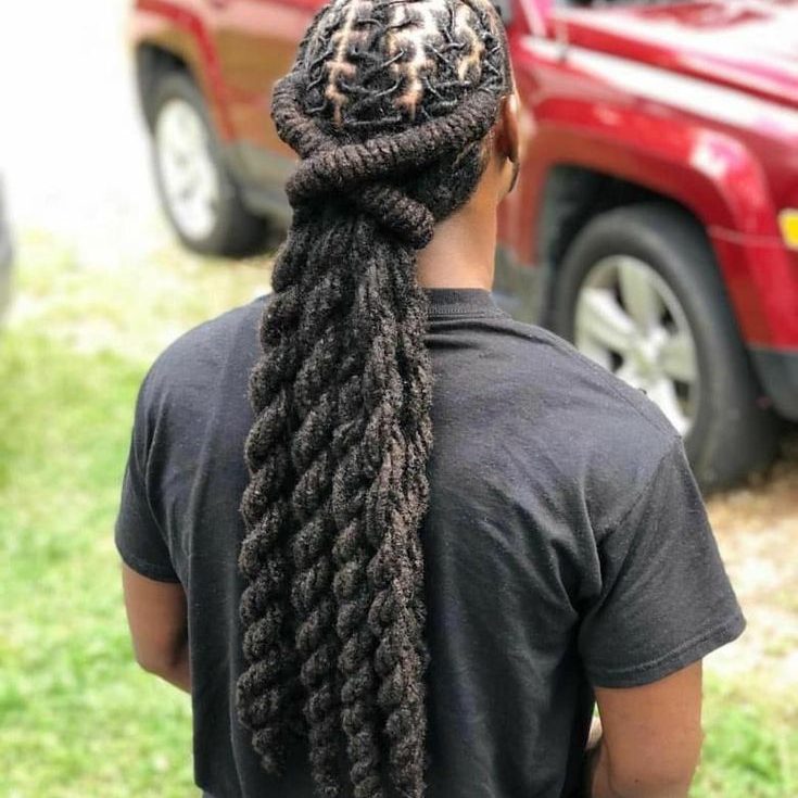 Long Barrel Twist Dreadlock For Black Men