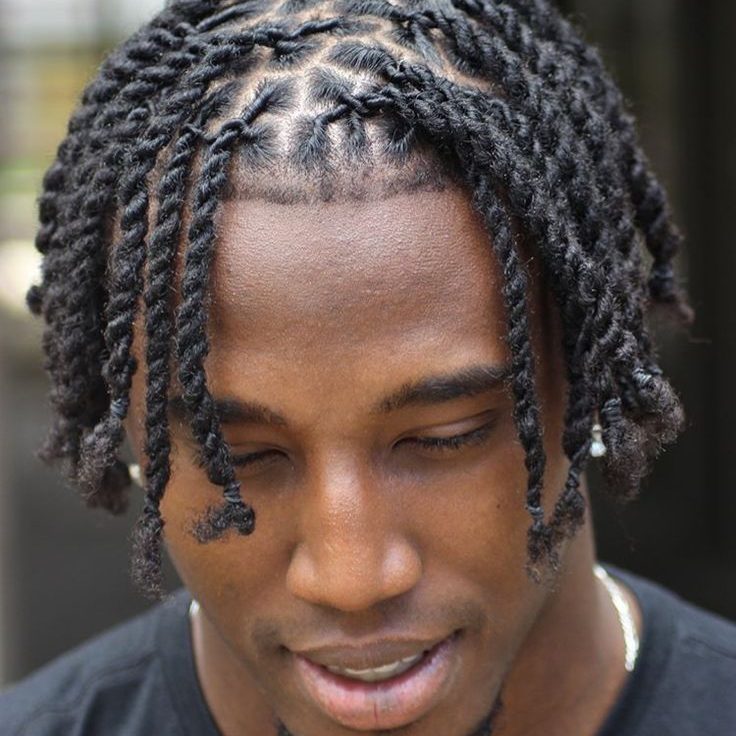 Short Twist Dreadlock Hairstyle