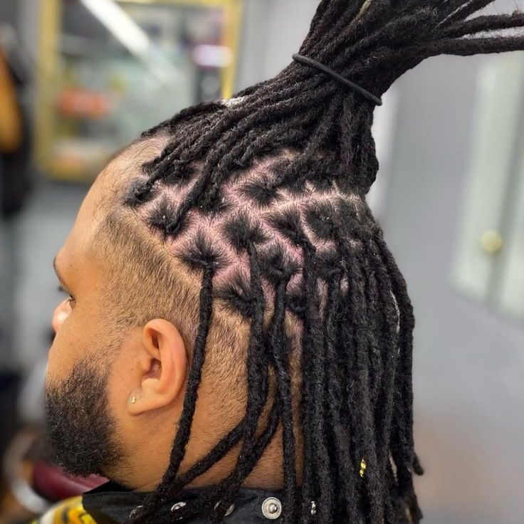 Half High-top Ponytail Dreadlock Hairstyle